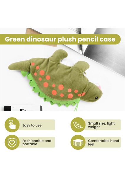 Erkek Çocuk Kalem Kutusu, Okul Malzemeleri Için 3D Kalem Çantası, Yeşil Dinozor (Yurt Dışından)