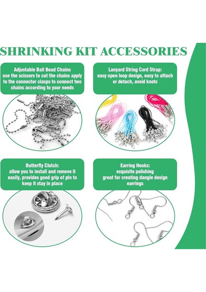 Shrink Plastik Levha Kiti W Boş Levhalar Shrink Sanat Kağıdı, (Yurt Dışından)