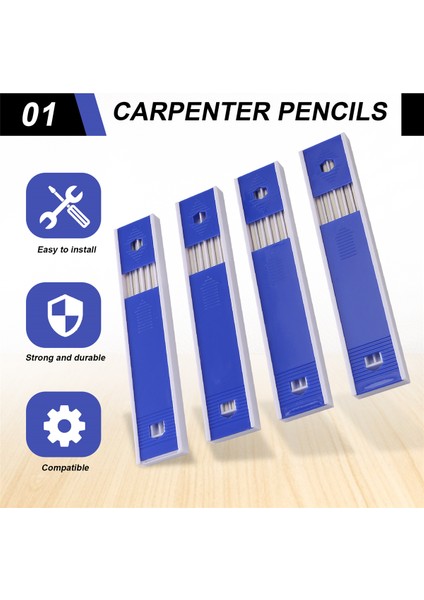 24 Adet Carpenter Kalem Ucu Yedekleri 2.8 mm Beyaz, Kalem Yedekleri (Yurt Dışından)