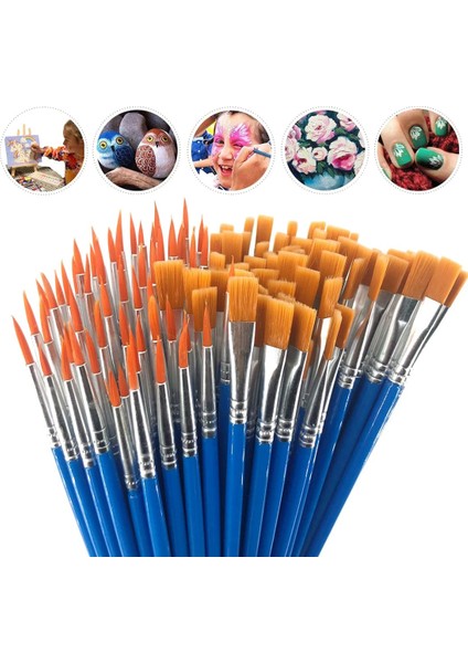 120 Parça Düz ve Yuvarlak Boya Fırçası Seti, Yağlı Suluboya Boya Için (Yurt Dışından) fırsatları