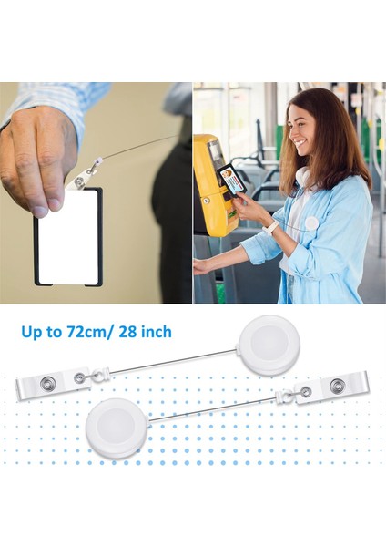 100 Adet Geri Çekilebilir Rozet Makarası Klipsleri Kimlik Kartı Tutucu Makarası, B (Yurt Dışından) fırsatları