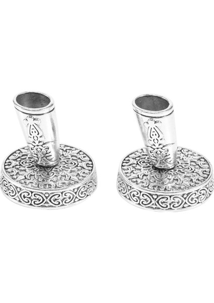 2 Adet Vintage Yuvarlak Metal Tüy Kalemlik Takılabilir Kalemlik (Yurt Dışından)