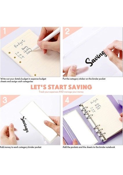 A6 Pu Defter Klasör Bütçe Planlayıcı Düzenleyici Mektup Etiket Nakit C (Yurt Dışından) modelleri