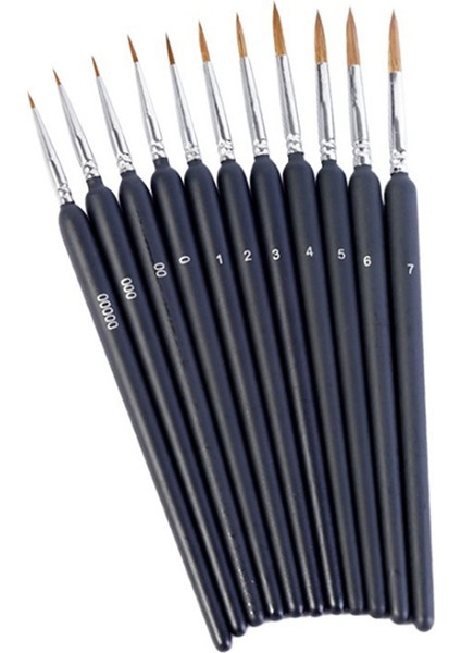 Ayrıntılı Boya Fırçaları Seti 11 Adet Sanat Boyama Için Minyatür Fırçalar (Yurt Dışından)