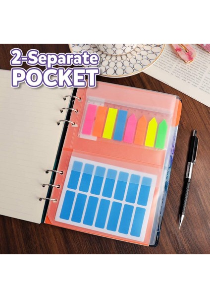 20 Adet A5 6 Halkalı Dosya Cebi 3 Tip Zarf, Fermuarlı Kapatma Fatura (Yurt Dışından)
