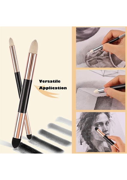 12 Adet Sketch Blending Sünger Kalemler, Çift Başlı, Yıkanabilir ve Tekrar Kullanılabilir (Yurt Dışından)