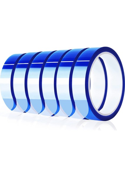 6 Rulo 20MM X33M Mavi Isı Bandı Yüksek Sıcaklık Isıya Dayanıklı Bant (Yurt Dışından)
