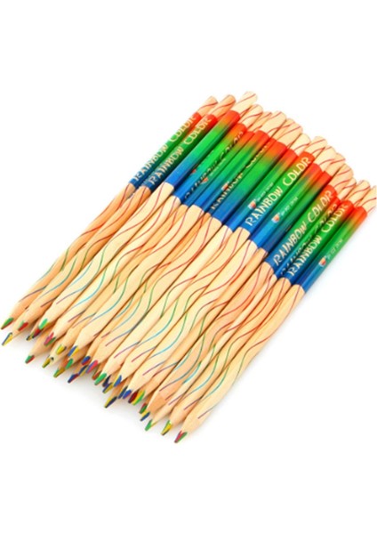 50 Adet Gökkuşağı Rengi 4'ü 1 Arada Kalemler Çizim Boyama Kırtasiye (Yurt Dışından) fiyatları