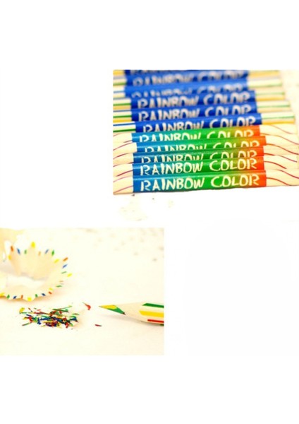 50 Adet Gökkuşağı Rengi 4'ü 1 Arada Kalemler Çizim Boyama Kırtasiye (Yurt Dışından) indirimleri