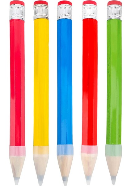 5 Paket 14 Inç Ahşap Jumbo Kalemler Kapaklı Komik Yenilik (Yurt Dışından)