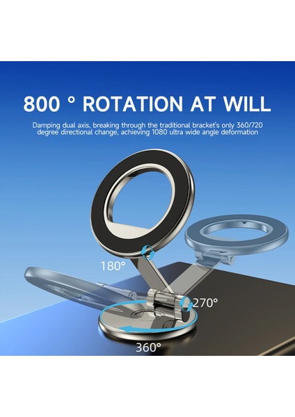Katlanabilir 360° Dönebilen Ultra Süper Manyetik Araç Içi Telefon Tutucu