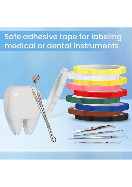 10 Rulo Otoklav Bandı 216FT Renkli Enstrüman Tanımlama (Yurt Dışından) modelleri