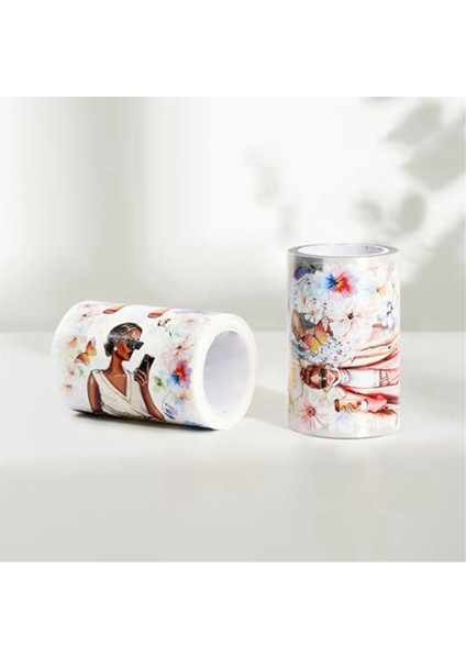 Bloom & Wide Washi Bant, Çiçek Dekoratif, Şeffaf Yapıştırıcı (Yurt Dışından) fiyatları