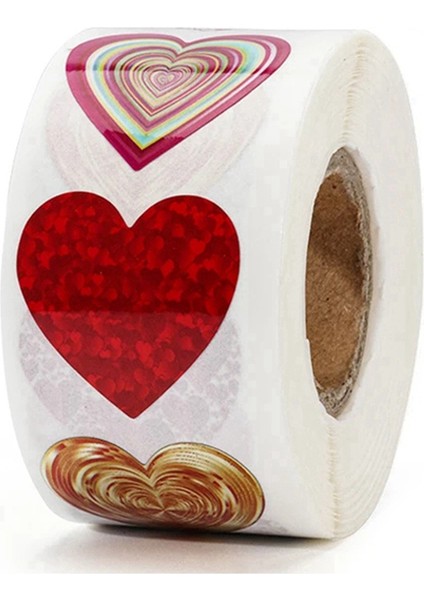 Kalp Şeklinde Çıkartmalar Sevgililer Günü Düğün Hediye Kutusu Çanta Dekorasyonu (Yurt Dışından)