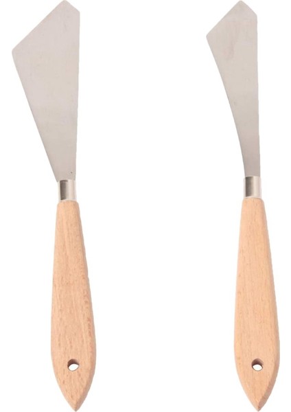 2 Adet Resim Bıçağı Ahşap Saplı ve Metal Bıçaklı Sanat ve Boya (Yurt Dışından)