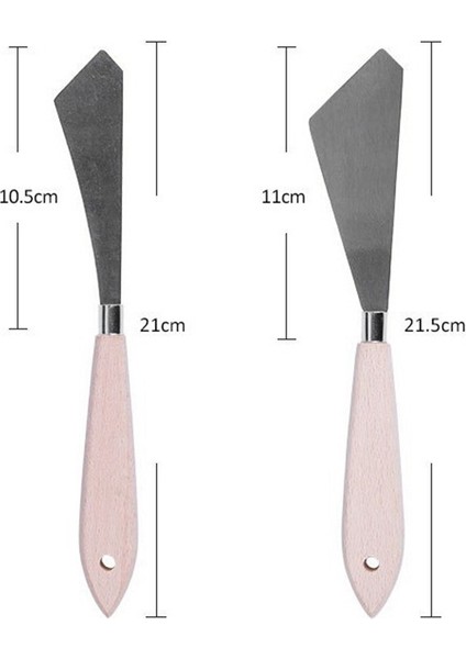 2 Adet Resim Bıçağı Ahşap Saplı ve Metal Bıçaklı Sanat ve Boya (Yurt Dışından)