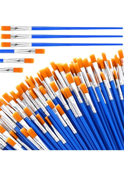 Sınıf El Sanatları Akrilik Yağlıboya Için Düz Boya Fırçaları Toplu (Yurt Dışından)