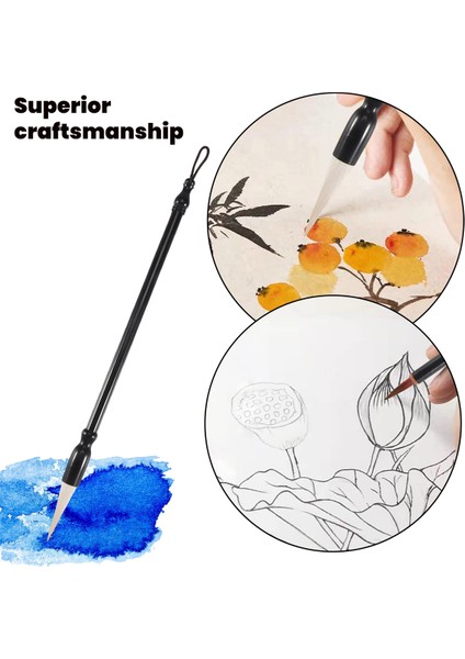 Suluboya Için Rulo Tutuculu 12 Adet Çin Kaligrafi Fırçası (Yurt Dışından) indirimleri