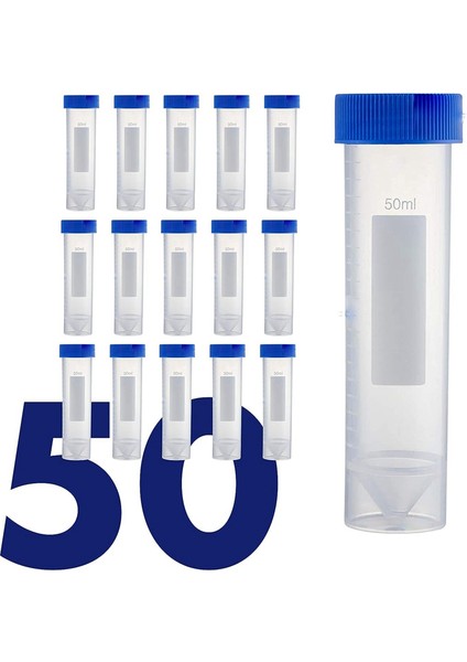 Kendiliğinden Duran Santrifüj Tüpleri 50ML, [50 Paket] Plastik Test Tüpü (Yurt Dışından) indirimleri
