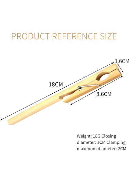 20 Adet 7 Inç Bambu Test Tüpü Klipsleri Kimyasal Deney Kelepçe Aracı 2cm (Yurt Dışından)