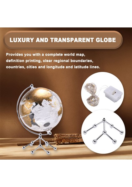 8 Inç Dünya Küresi, Metal Standlı Aydınlatmalı Dünya Küresi (Yurt Dışından) fırsatları