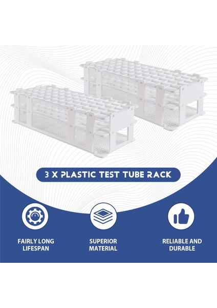 Adet Plastik Test Tüpü Tutucu, 60 Delik, 16 mm Test Tüpleri Için, Beyaz (Yurt Dışından) fırsatları