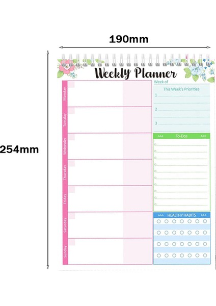 2 Adet Haftalık Planlayıcı Not Defteri ve Bugün Planlayıcı Defteri (Yurt Dışından)