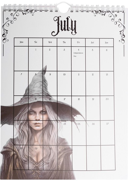 Witchy Goth 2025 Takvimi Dijital Pagan 2025 Aylık Planlayıcı (Yurt Dışından)