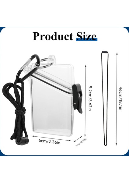 5'li Paket Su Geçirmez Kimlik Rozeti Tutucu Kılıfı Şeffaf Dikey Kimlik Kartı Tutucu (Yurt Dışından)