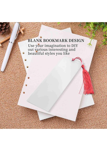 40 Adet Akrilik Ayraç Boş Şeffaf Dıy Tamamlanmamış Mini Kitap Ayraçları (Yurt Dışından)