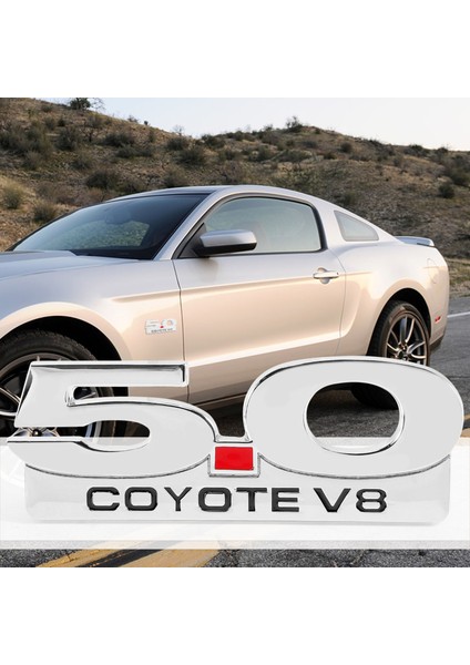 5.0 Coyote V8 Amblem 11-14 Ford Mustang F150 F250 F350 Krom Yan Gövde Çamurluk Amblemler Çıkartma Rozet Tabela (Yurt Dışından)