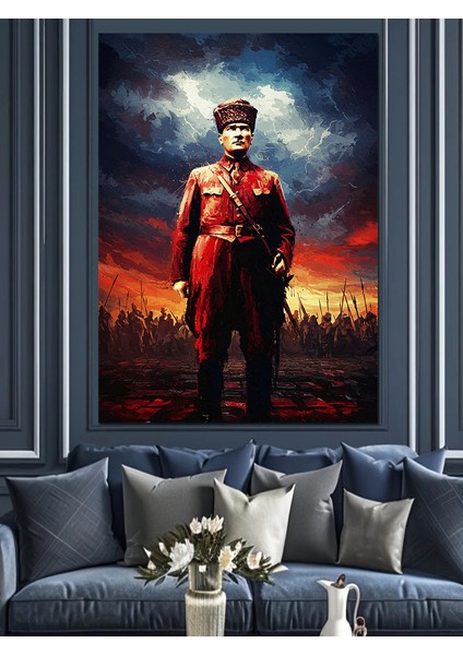 Mustafa Kemal Atatürk Dekoratif Kanvas - Mdf Ahşap Tablo modelleri