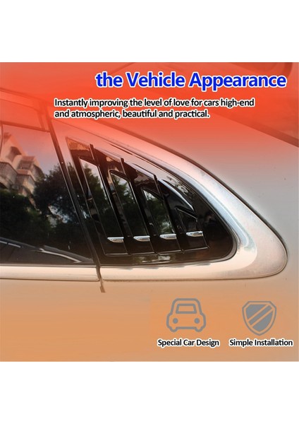 Araba Arka Cam Panjur Kapağı Döşeme Pencere Panjuru Yan Havalandırma Döşemesi Chevrolet Malibu Xl 2016-2021 Parlak Siyah (Yurt Dışından) fırsatları