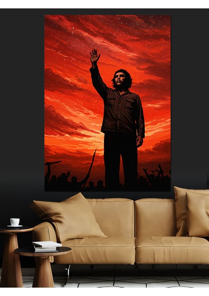 Che Guevara Dekoratif Kanvas - Mdf Ahşap Tablo