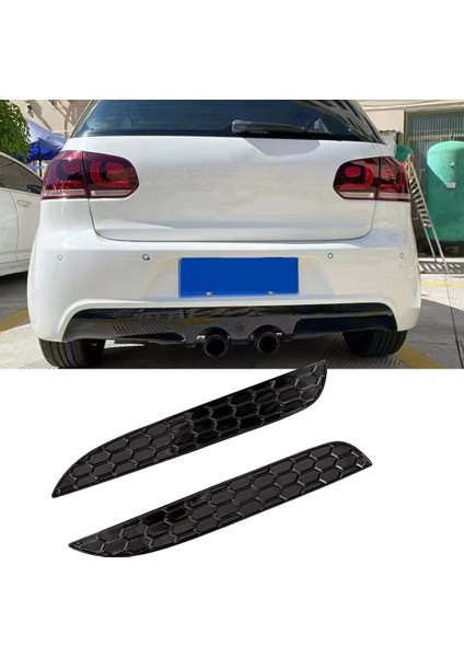 Adet Modifiye Parlak Petek Kuyruk Arka Sis Lambası Kapağı Trim Şekillendirici Etiket Golf 6 Için R20 Arka Reflektör Şeritler (Yurt Dışından)