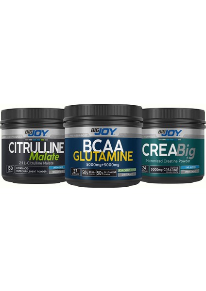 Citrulline( Sitrulin )Malate 150 gr+ Creabig( Kreatin )120 gr (Aromasiz)+ Bcaa+Glutamine Vişne 242 gr