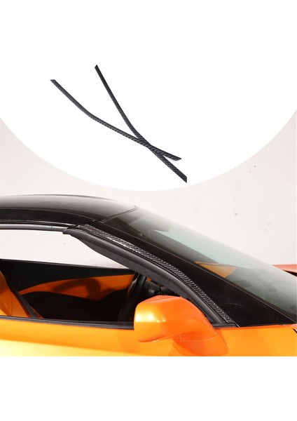 Corvette Için C7 2014-2019 Yumuşak Karbon Fiber Araba Ön Cam Bir Sütun Şerit Trim Etiket Aksesuarları (Yurt Dışından)