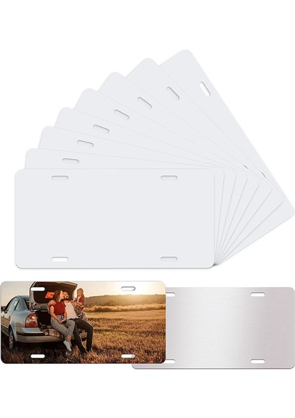 10 Adet Süblimasyon Plaka Boş Isı Termal Transfer Sayfası Araba Plaka Etiketi Araba Dekorasyonu Için Özel, 12X6IN (Yurt Dışından) fiyatları