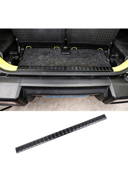 Araba Arka Bagaj Kapağı Bagaj Kapağı Iç Koruma Arka Tampon Itişme Eşik Plakası Suzuki Jimny Için JB64 JB74W 2019 2020 Siyah (Yurt Dışından)