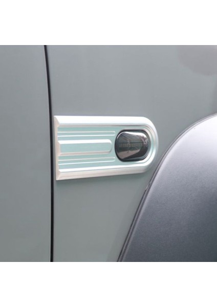 Suzuki Jimny 2019 2020 Araba Yan Çamurluk Dönüş Sinyal Lambası Kapağı Dekorasyon Lambası Koruyucuları Dış Çıkartmalar Gümüş (Yurt Dışından)
