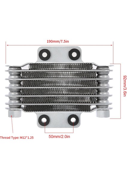 Motosiklet Motor Yağı Soğutucu Soğutma Radyatörü 85 ml Evrensel Gümüş Alüminyum 100CC-250CC Motosiklet Dirt Bike Atv (Yurt Dışından)