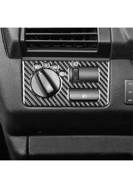 Bmw X5 E53 2000-2006 Lhd Araba Far Anahtarı Paneli Kapağı Döşeme Iç Aksesuarlar Için Karbon Fiber (Yurt Dışından)