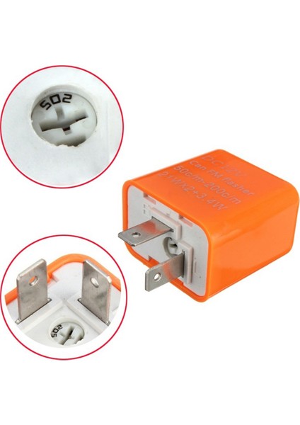 2 Adet 12V 2 Pin LED Flaşör Frekans Rölesi Dönüş Sinyal Göstergesi Motosiklet Motosiklet Tamir Motosiklet Flaşörü Siyah (Yurt Dışından)