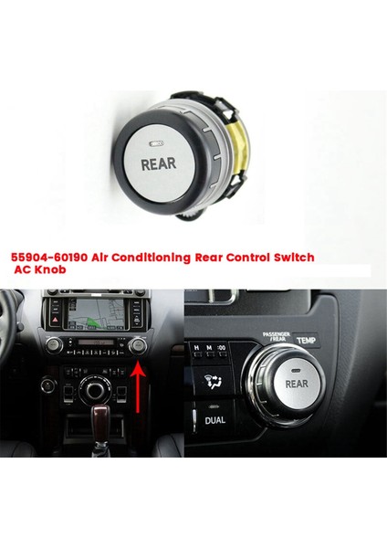 55904-60190 Toyota Land Cruiser Prado LC150 2010-2017 Için Klima Arka Kontrol Anahtarı Ac Düğmesi 5590460190 (Yurt Dışından)