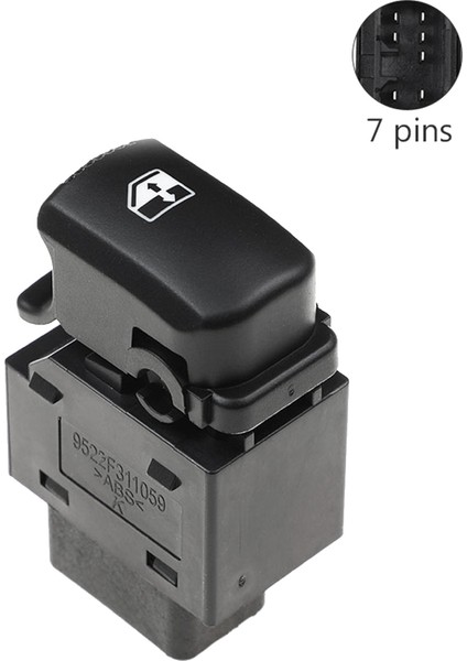 93580-2B000 7 Pin Elektrikli Cam Tek Düğme Anahtarı 935802B000 Hyundai Santa Fe 2007 - 2012 (Yurt Dışından)