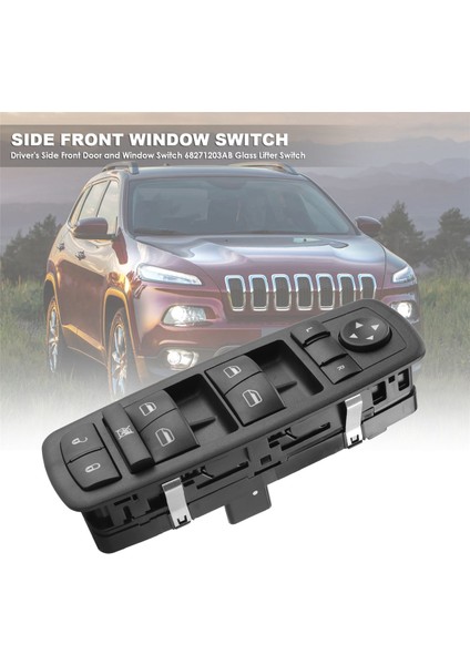 Sürücü Tarafı Ön Kapı ve Pencere Anahtarı 68271203AB 2014-2019 Jeep Cherokee Chrysler 200 Cam Kaldırma Anahtarı (Yurt Dışından)