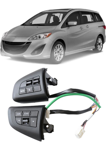 Mazda 5 2010-2022 Direksiyon Kontrol Düğmesi Anahtarı Araba Stil Ses Kontrolü (Yurt Dışından)