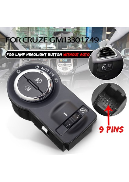 Chevrolet Cruze 1326 8707 13268707 Için Otomatik Far Anahtarı Modülü Far Anahtarı Kontrolü (Yurt Dışından)