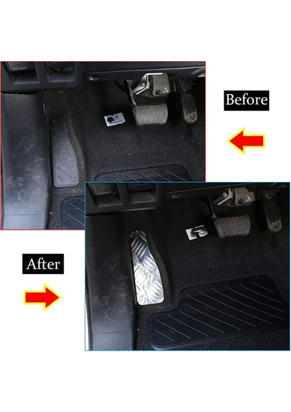 Toyota Hilux 2015 Için 2016 2017 2018 2019 2020 2021 Araba Dinlenme Pedalı Kapak Trim Aksesuarları Alüminyum Alaşımlı Gümüş (Yurt Dışından)