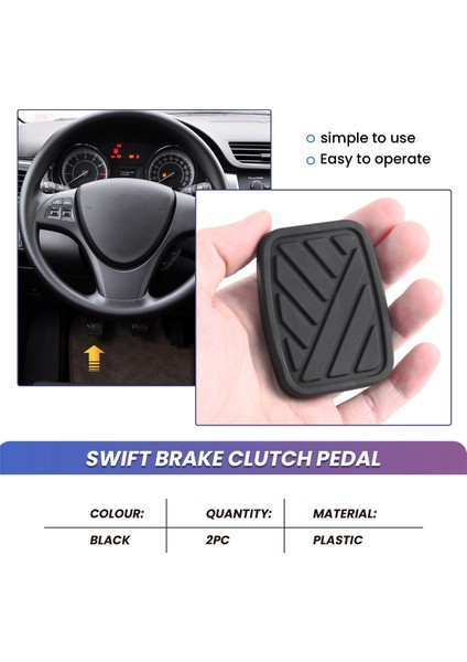 Adet Fren Debriyaj Pedal Balatası Kılıfları 49751-58J00 Suzuki Swift Vitara Samurai Esteem Sx4 Aerio X90 Sidekick Için (Yurt Dışından) indirimleri